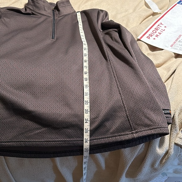 KERRITS Brown Quarter-Zip Pullover XXL EQUESTRIAN - Picture 13 of 13
